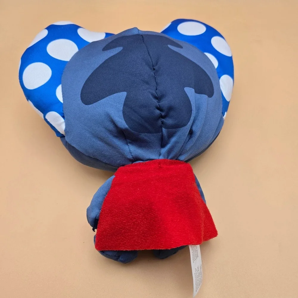 Disney Doorables Puffables‎ Stitch Plush Superhero Red Cape Polka Dot Bow 9 inch